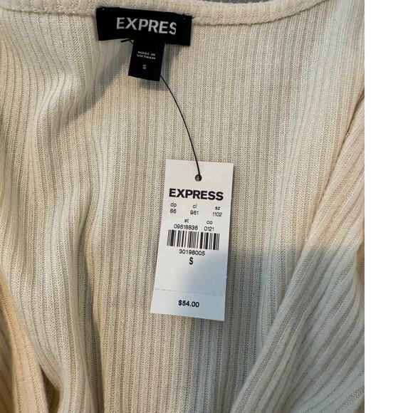 NWT Express Faux Wrap Long Sleeve Shirt-S - Picture 4 of 4
